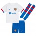 Dětský Fotbalový dres Barcelona Frenkie de Jong #21 2023-24 Venkovní Krátký Rukáv (+ trenýrky)